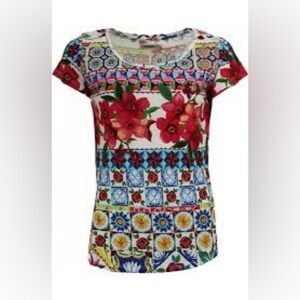 DESIGUAL Corey Bold Floral T-Shirt (112)